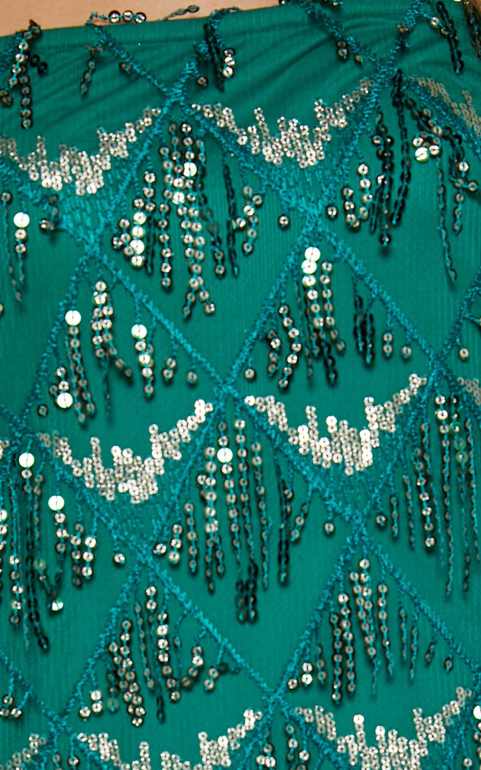 Shook Mini Dress - Cami Sequin Fringe Dress in Emerald Sequin | Showpo USA