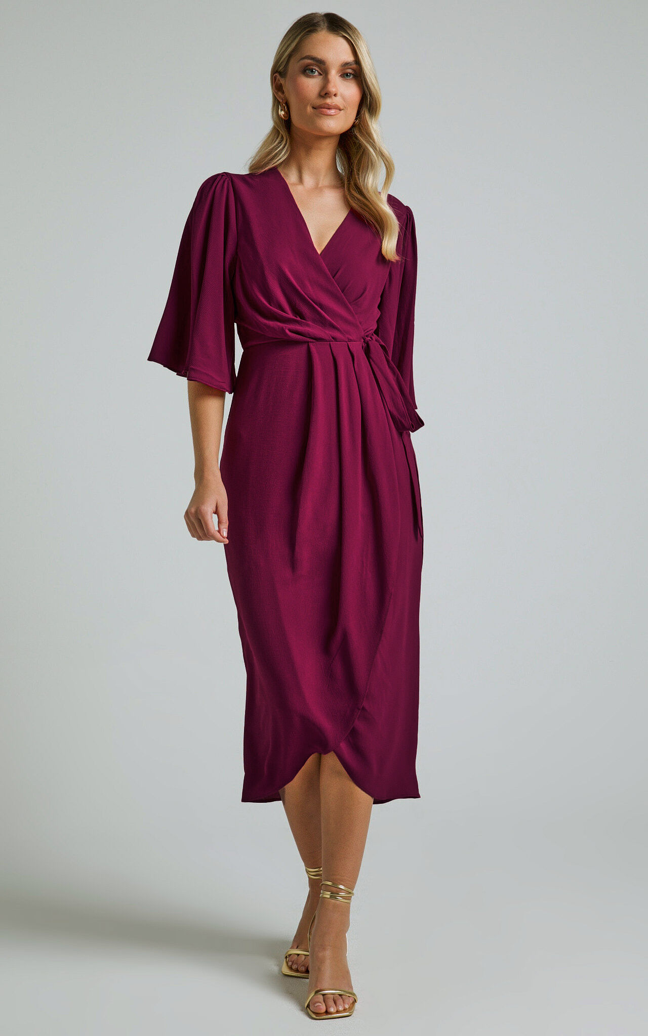 aubergine cocktail dress