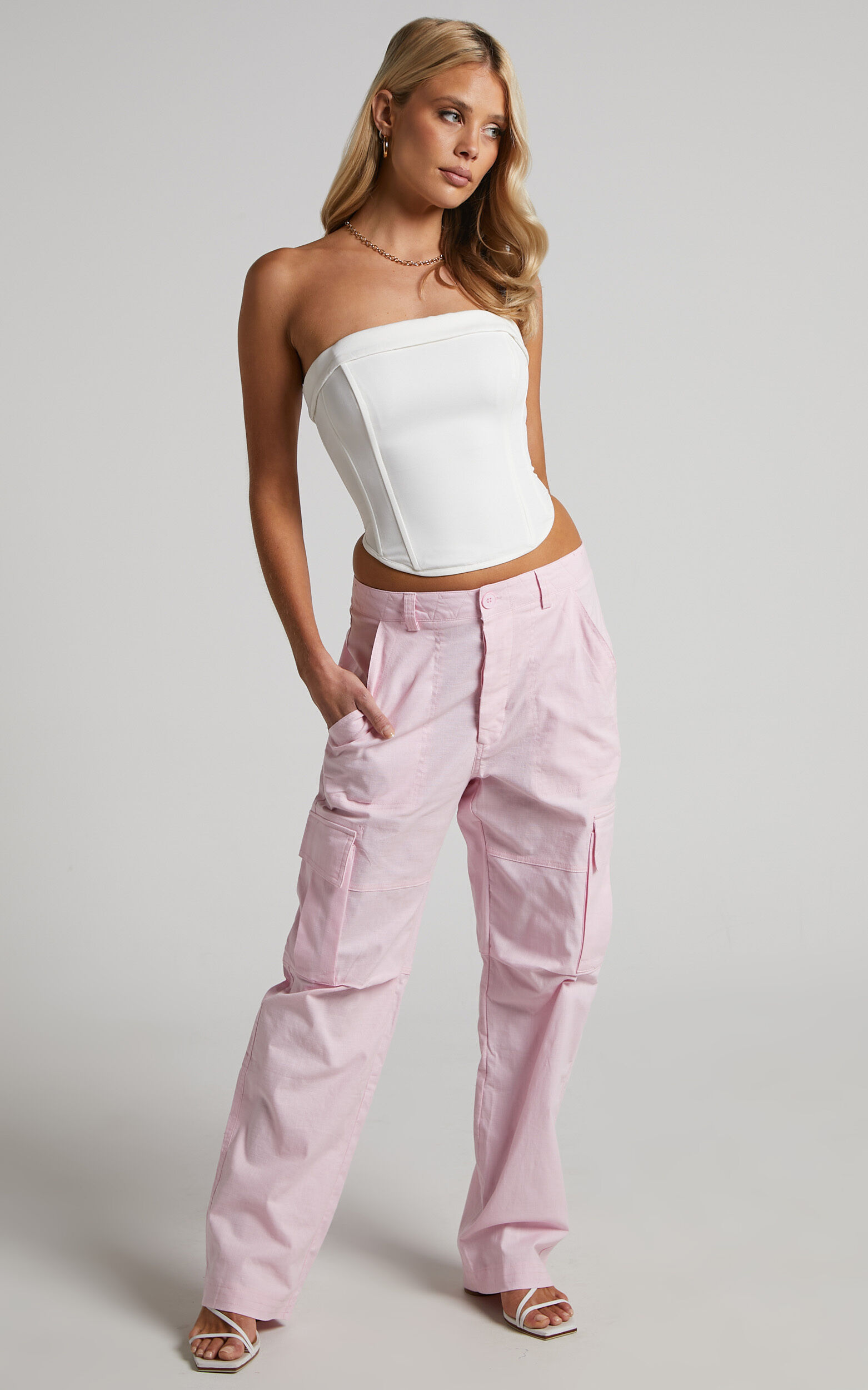 Light pink outlet cargo pants