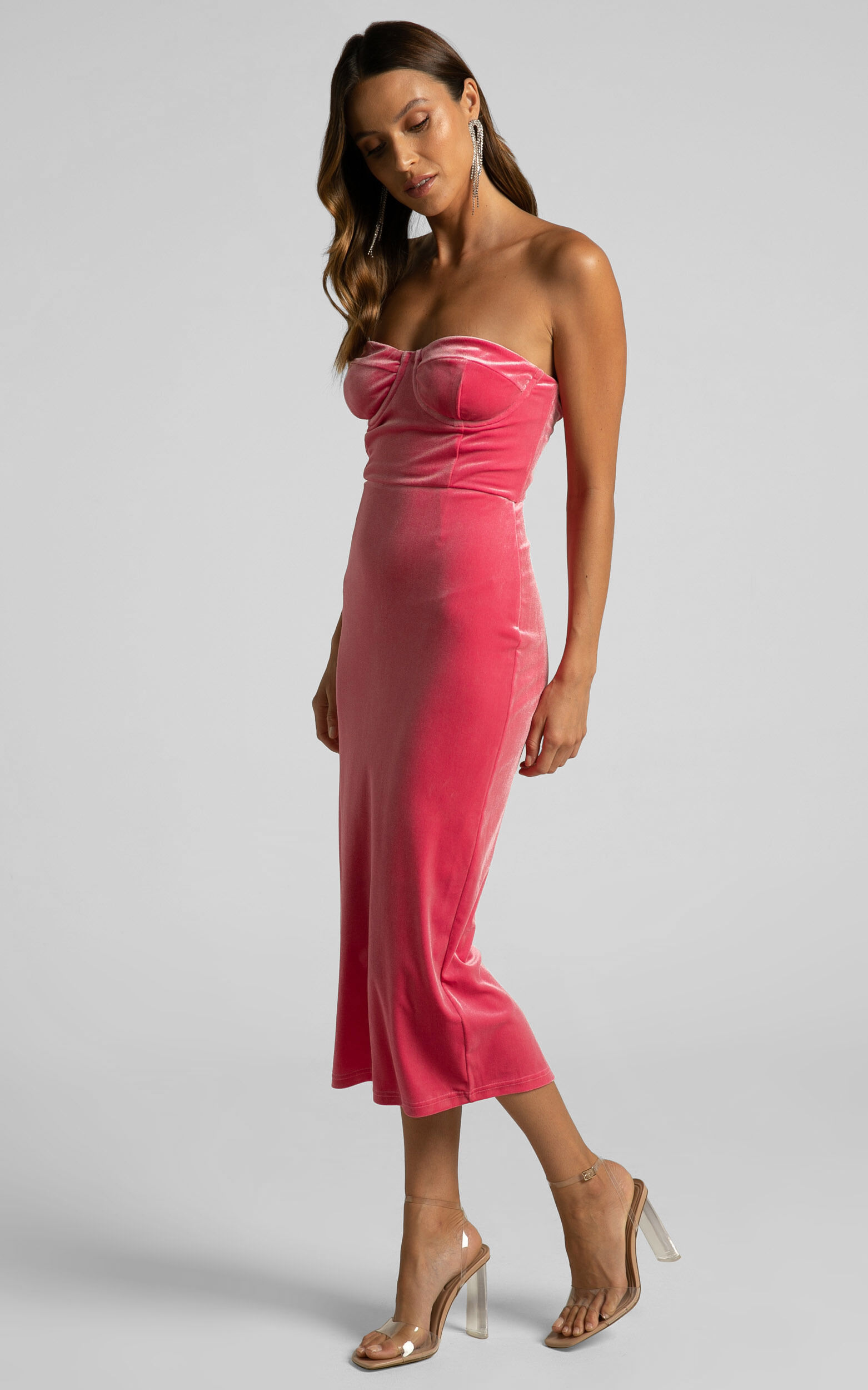 Bustier midi dress top