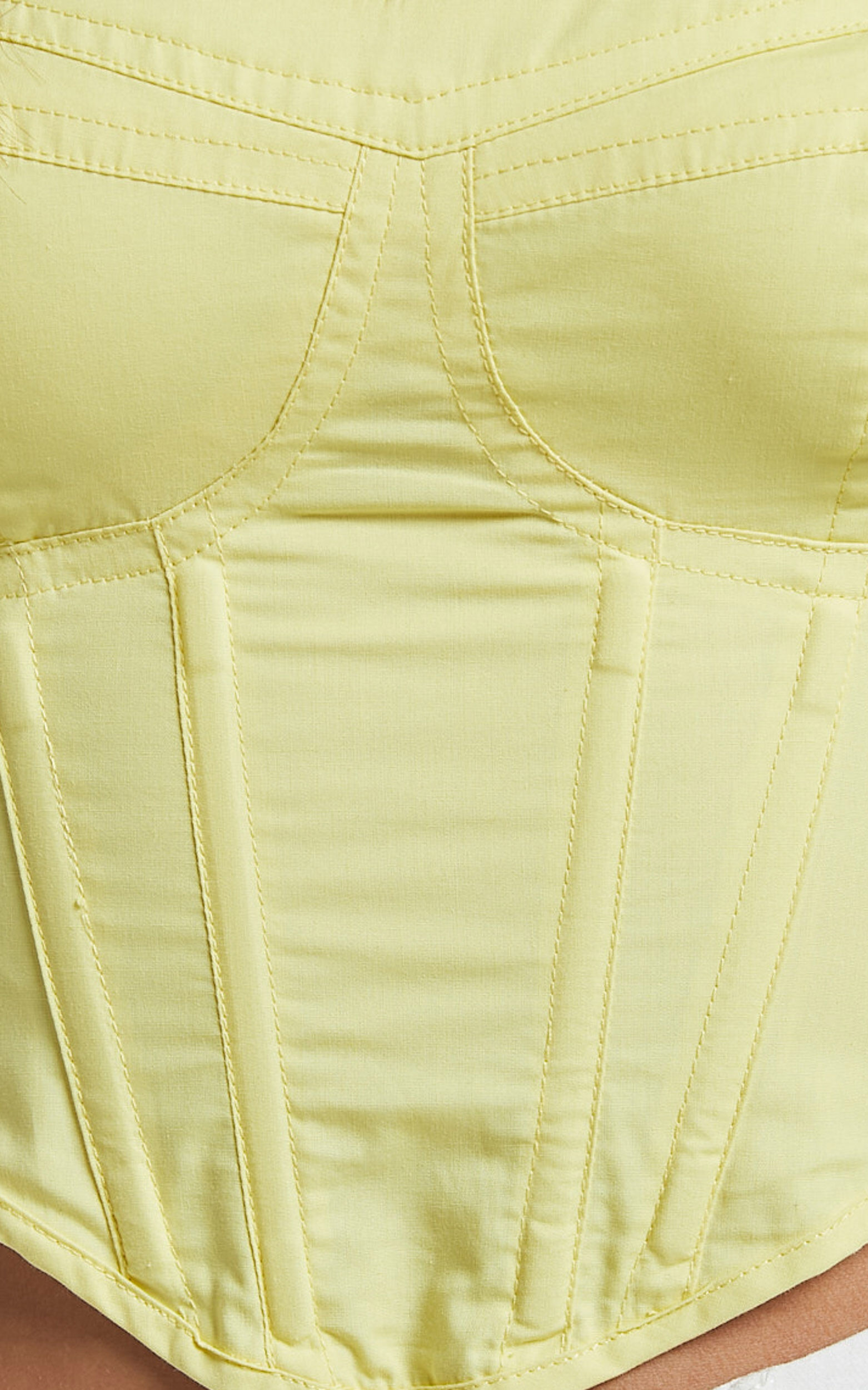 Braylen Top - Sweetheart Flutter Sleeve Corset Top in Sun