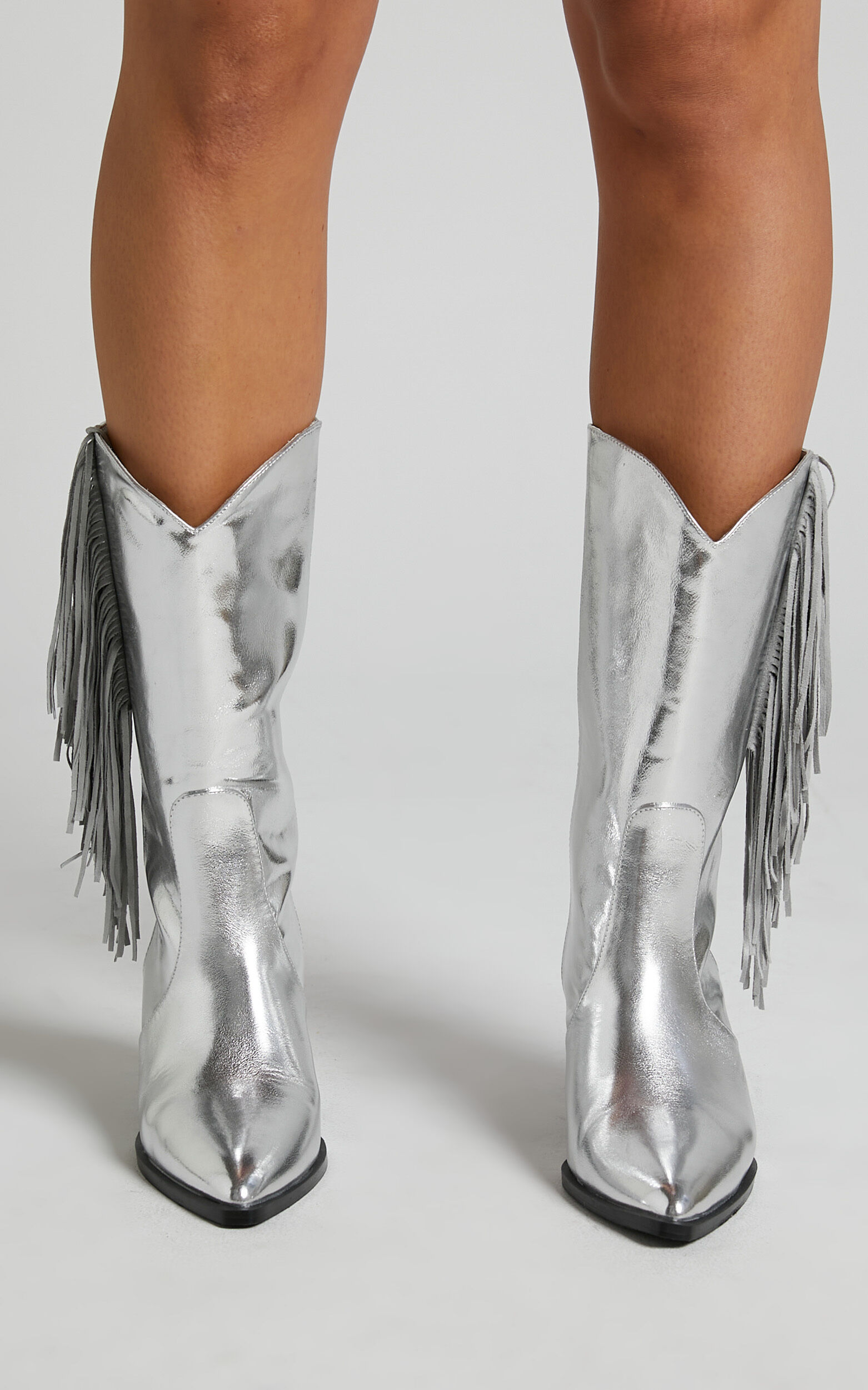 Silver boots deals