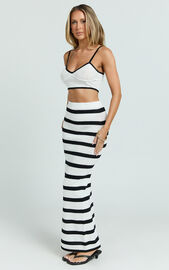 Jamil Two Piece Set - Stripe Column Maxi Skirt And Strappy Corset Crop ...