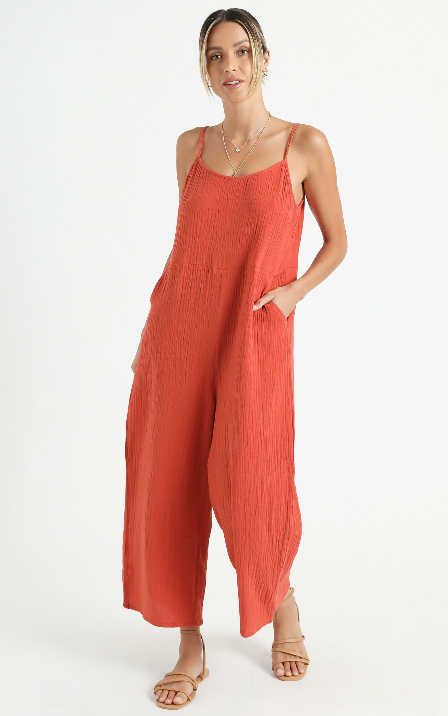 Perfect Day Jumpsuit in Rust | Showpo USA