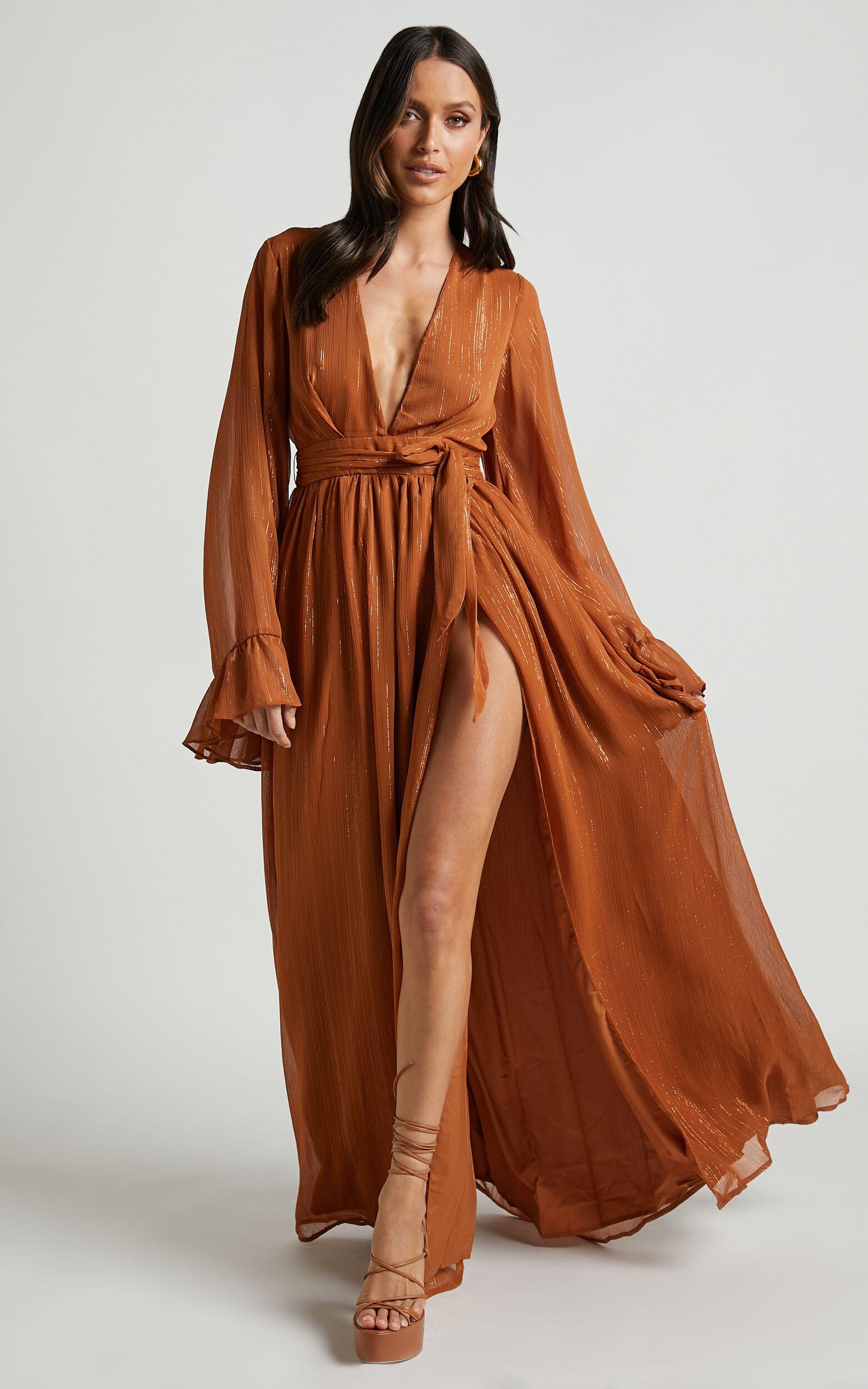 Rust fall dress cheap
