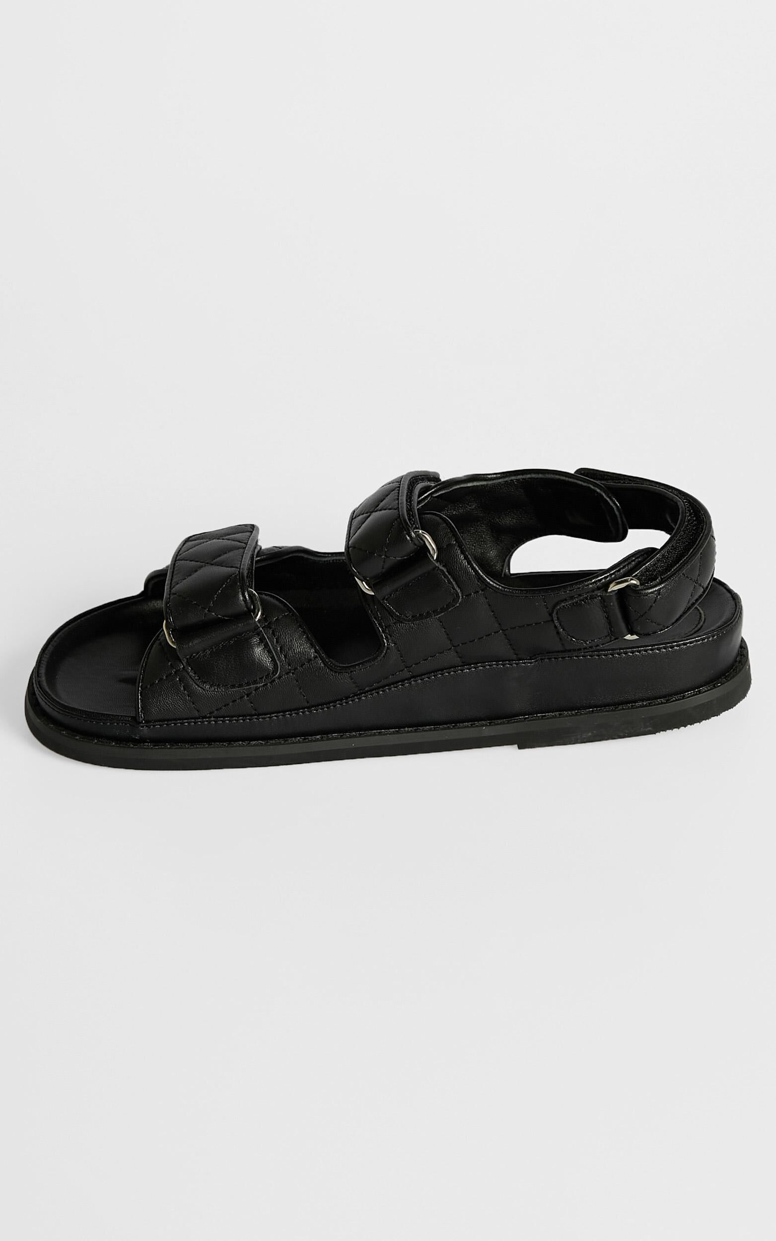 Tony Bianco Hiranni Sandals in Black Sheep Nappa