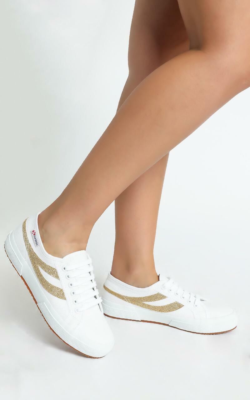Superga gold shoes hot sale