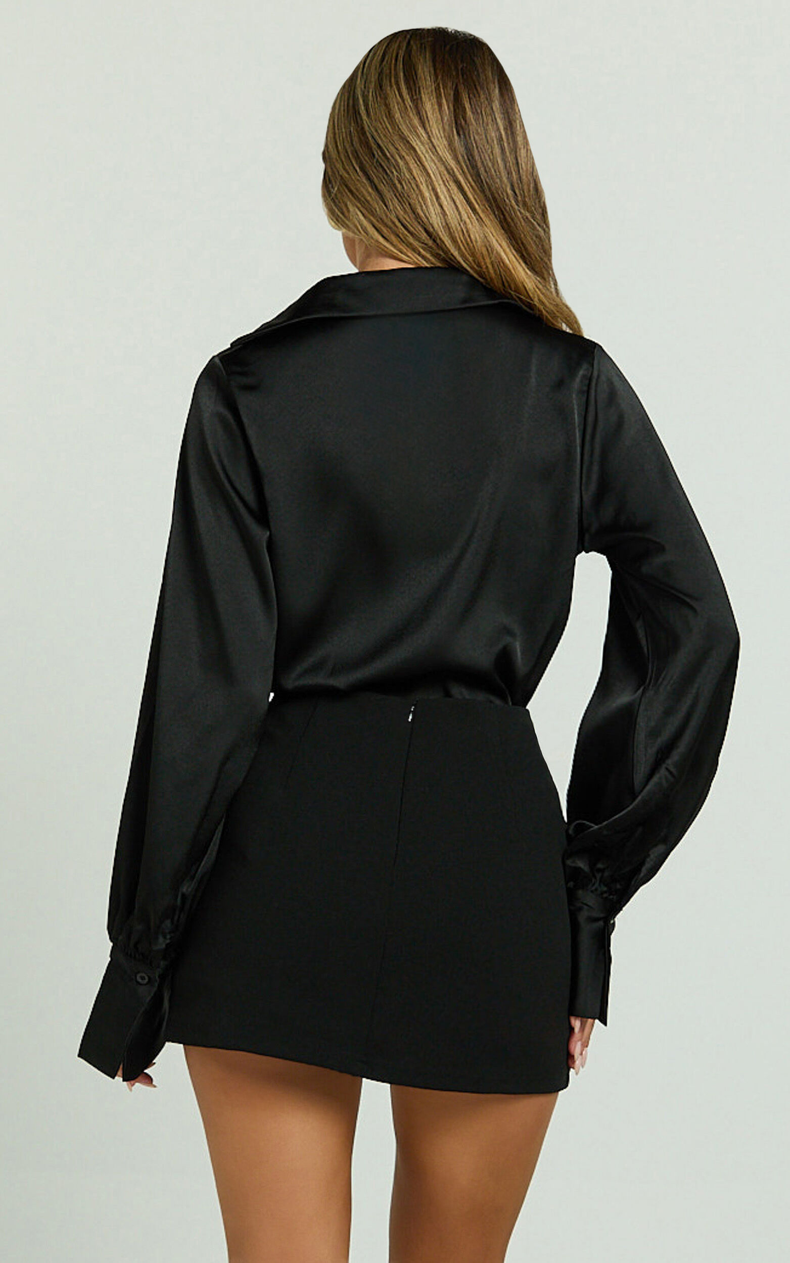 Zephyr Bodysuit - Plunge Neck Cowl Bodysuit in Black | Showpo USA