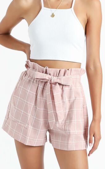 All Rounder Shorts in Blush Check
