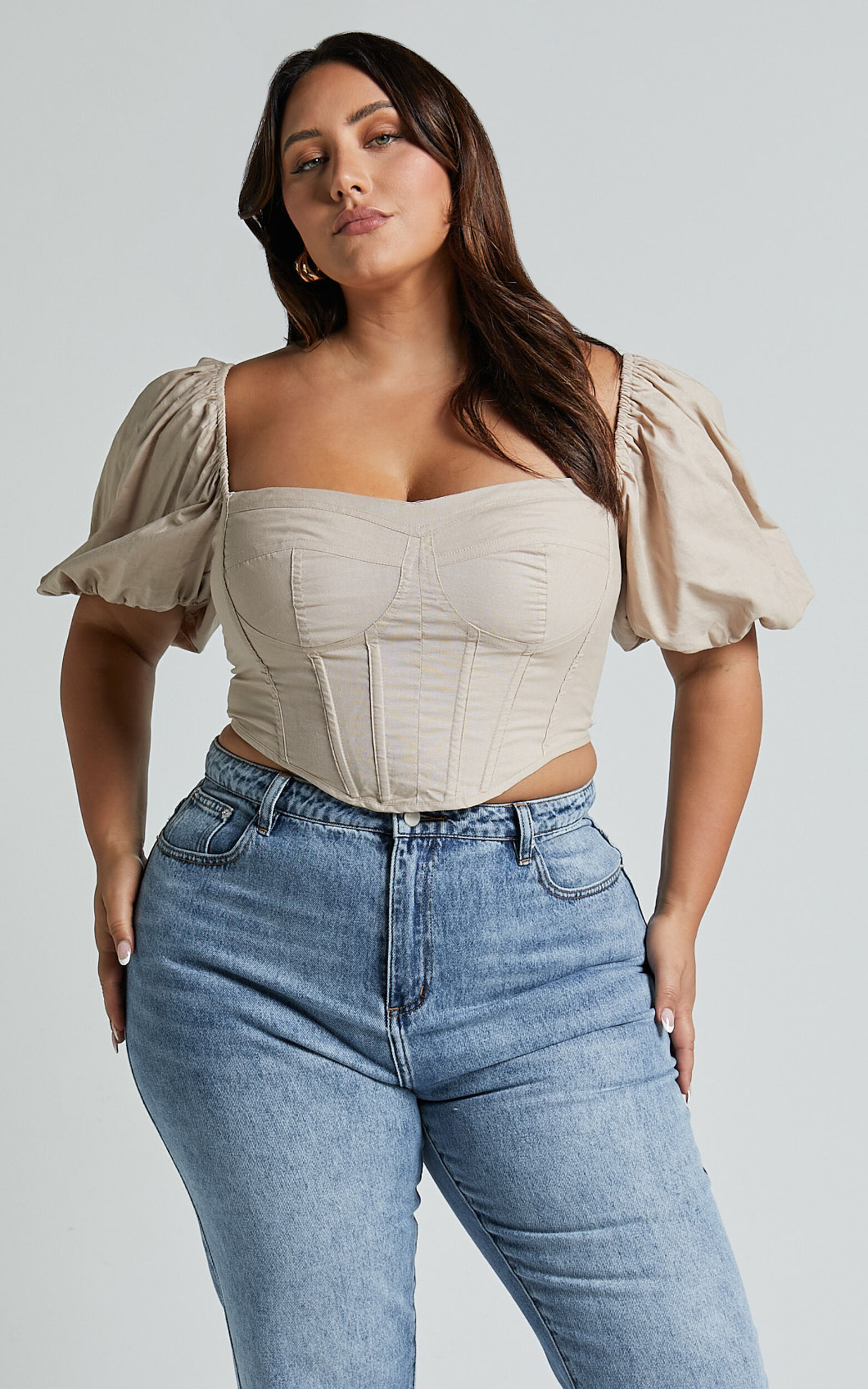 Plus size corset with sleeves best sale