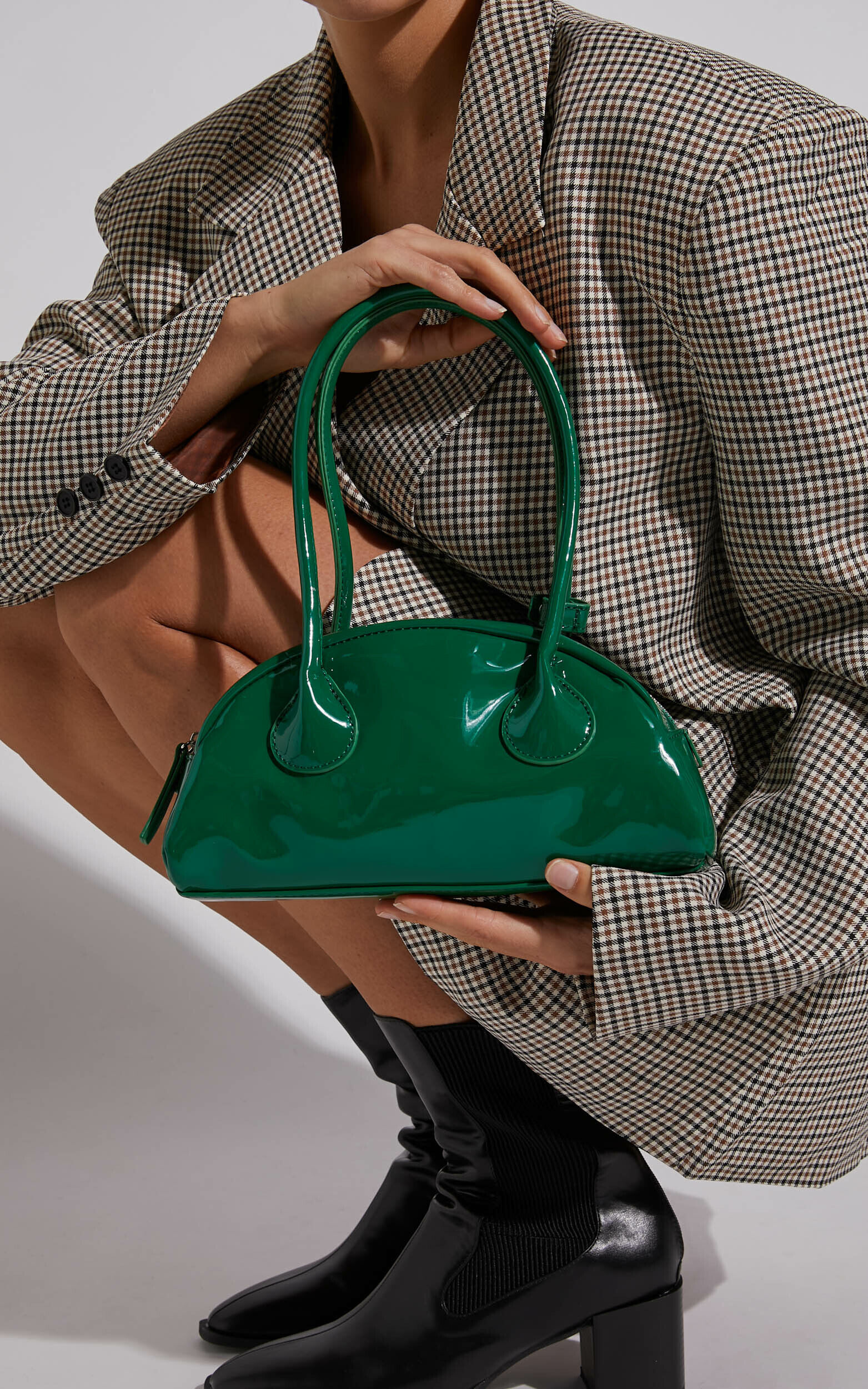 Essex Mini Bowler Bag in Jade Green Showpo USA