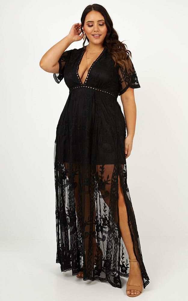 Love Spell Maxi Dress In Black Lace Showpo NZ