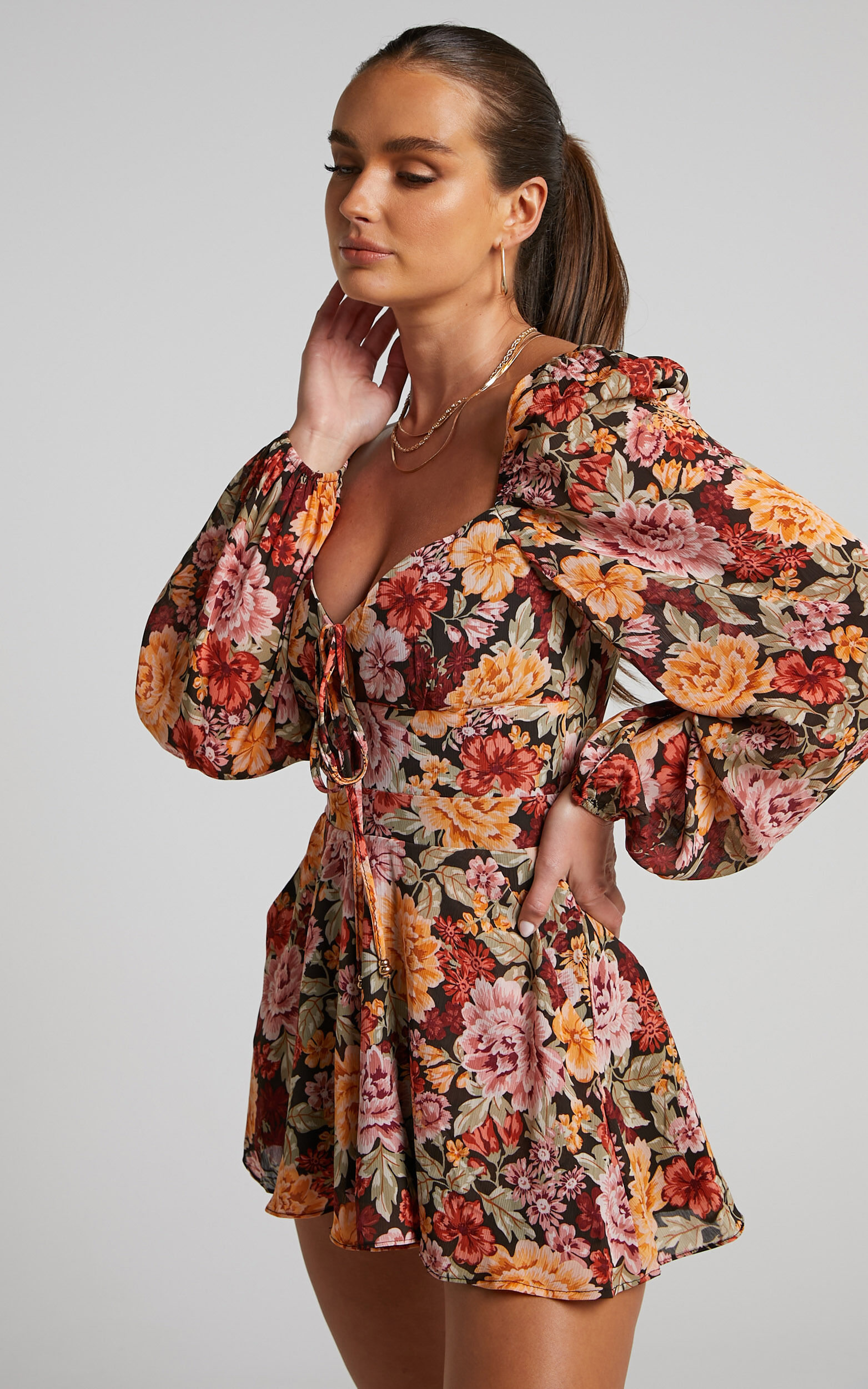 Bell sleeve playsuit sales