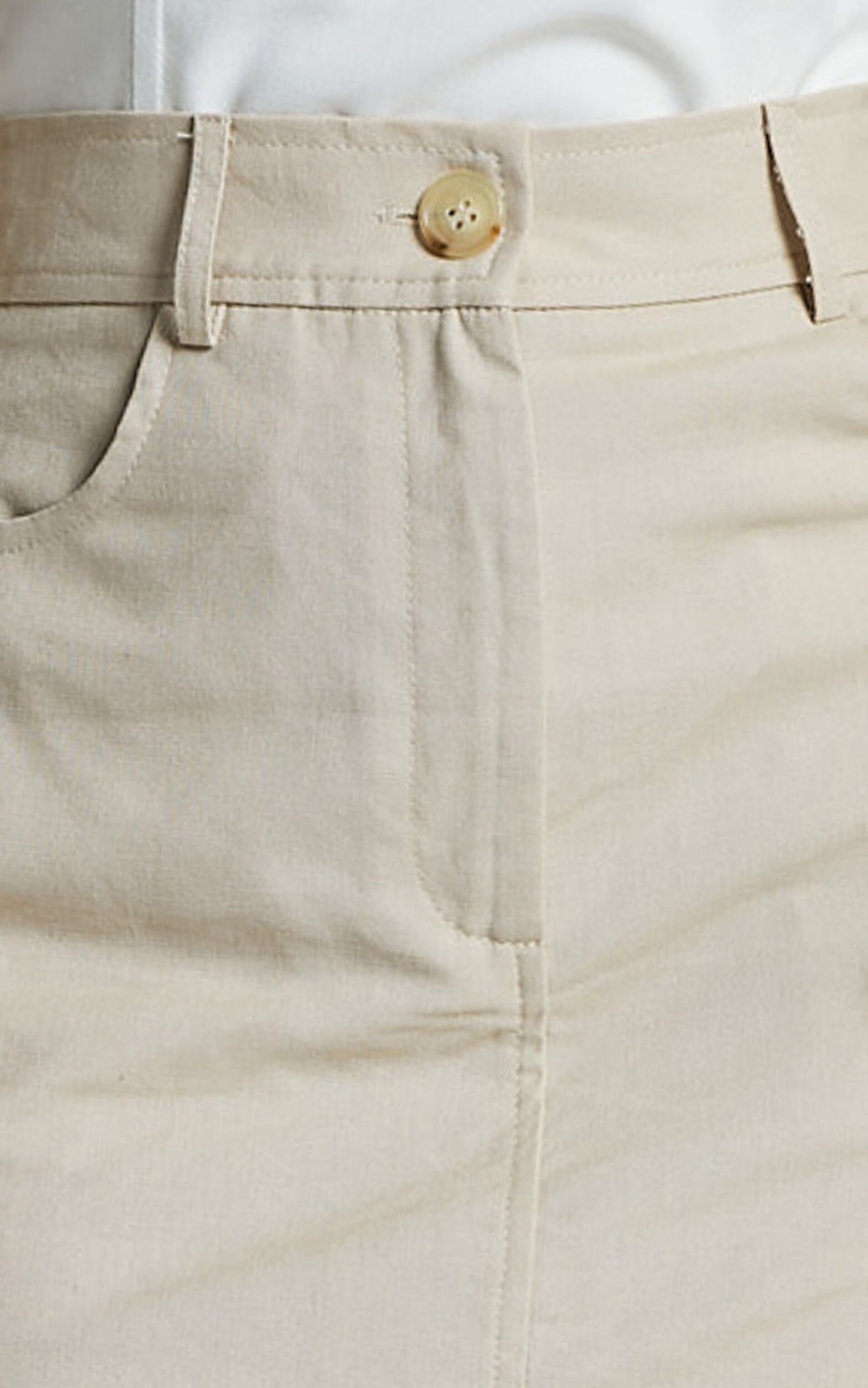 Khaki high waisted button front skirt online