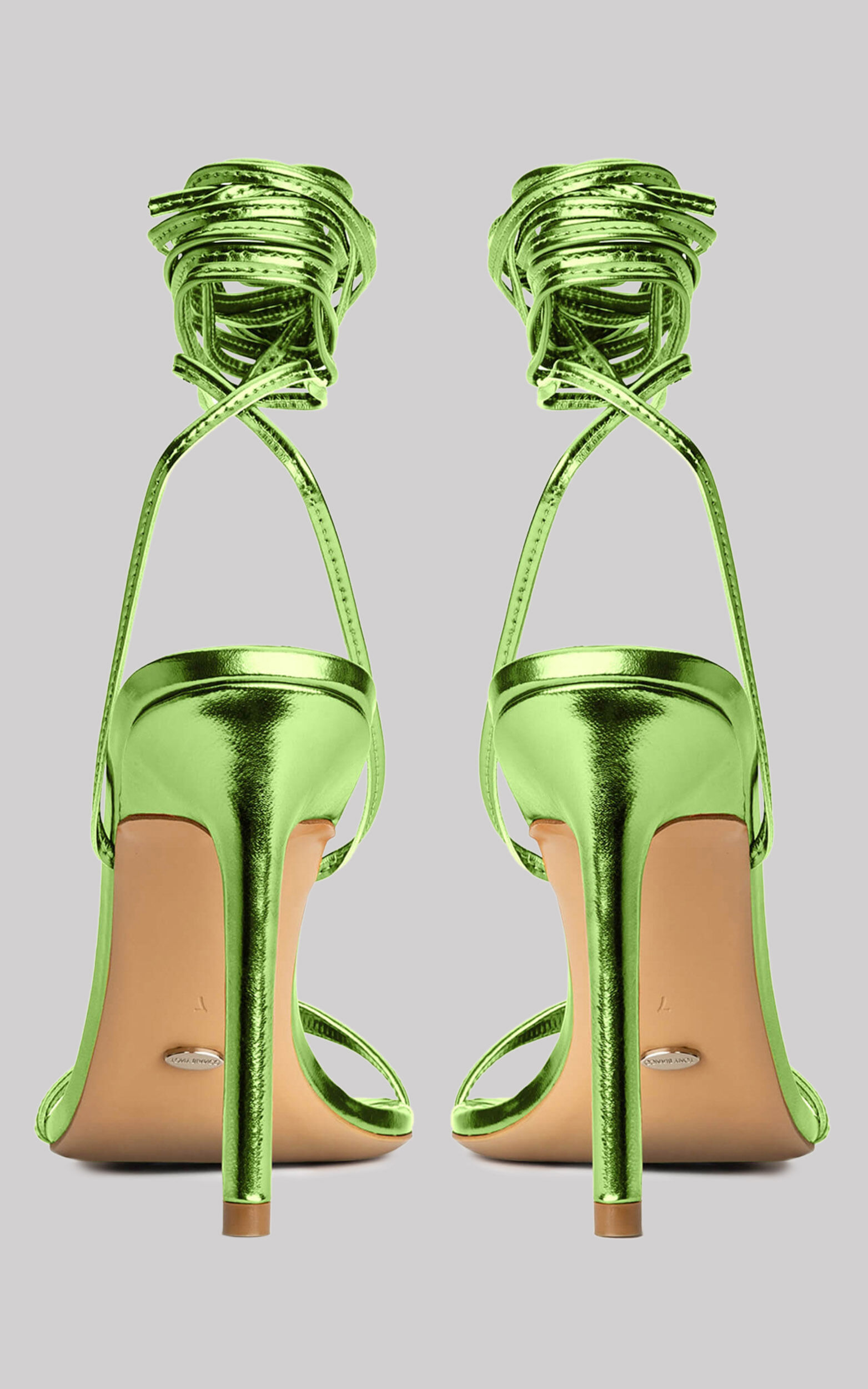 TONY BIANCO MIAH HEELS in Lime Glimmer Showpo