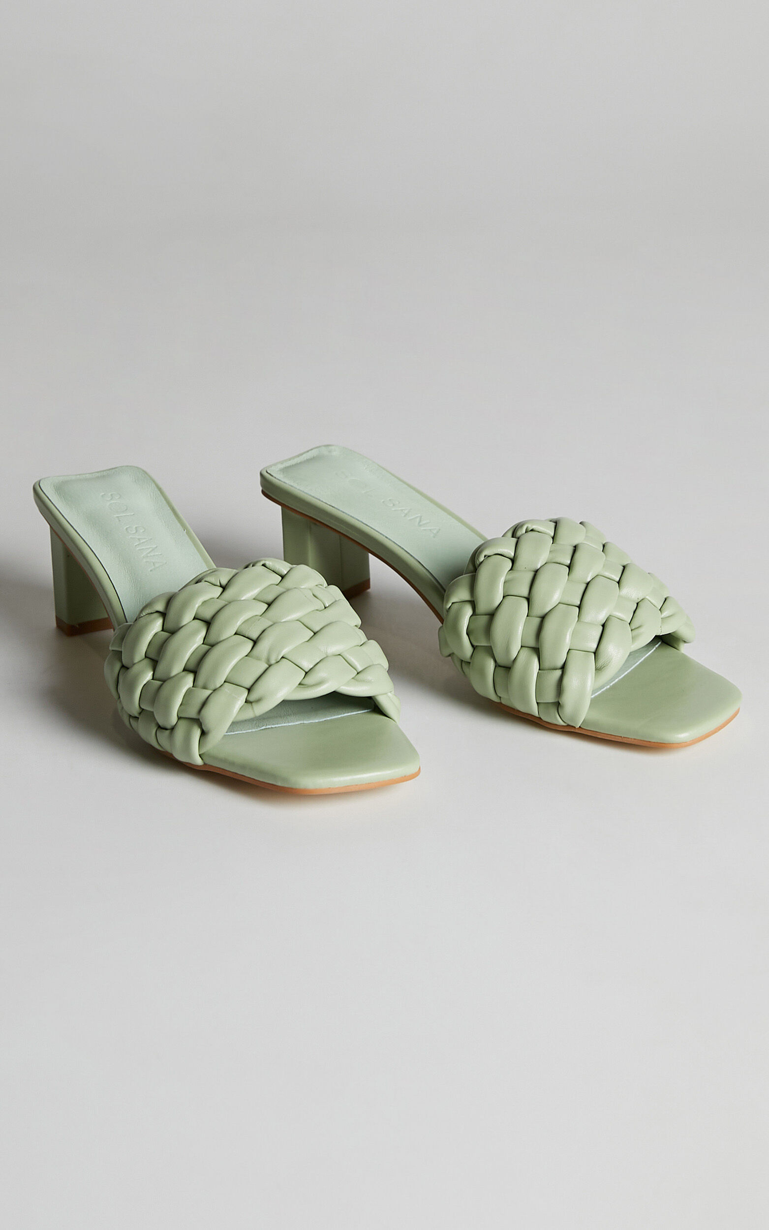 Sol Sana - Matias Mule Heels in Cucumber - 06, GRN1