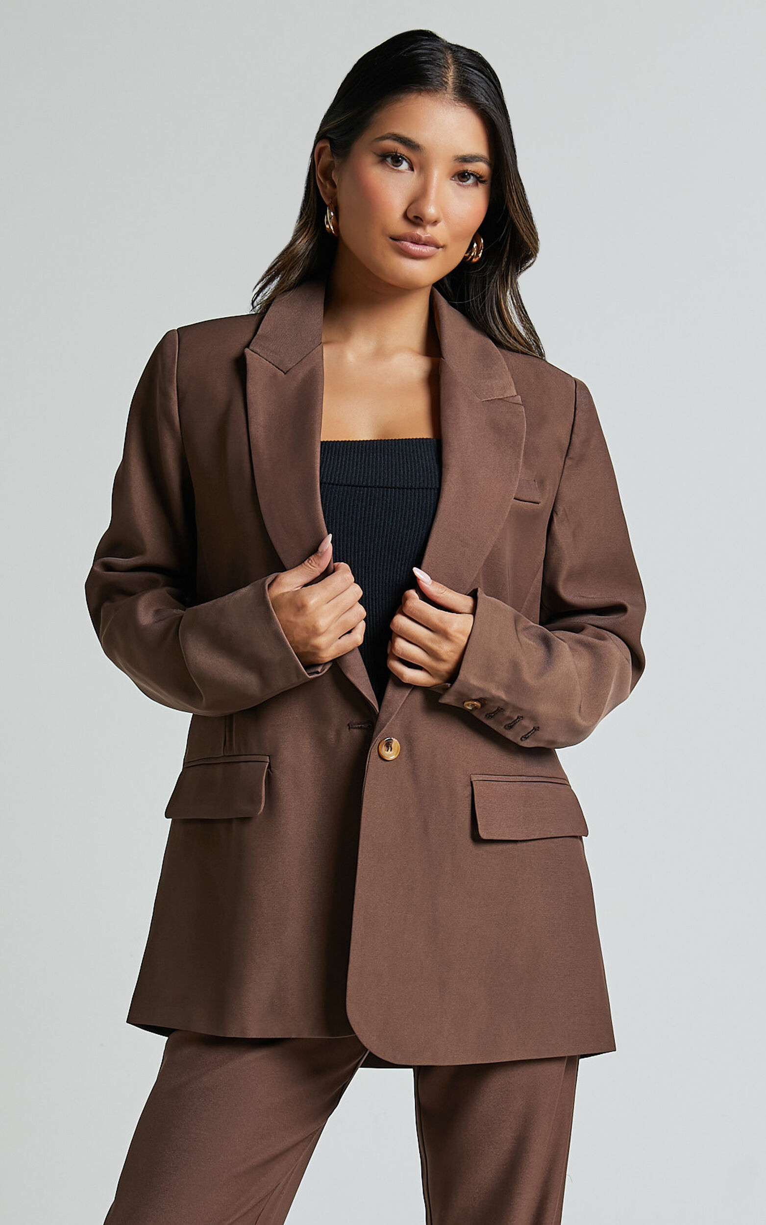 Chocolate colour blazer cheap