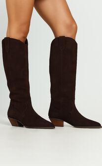 Billini - Helix Boots in Dark Cacao Suede