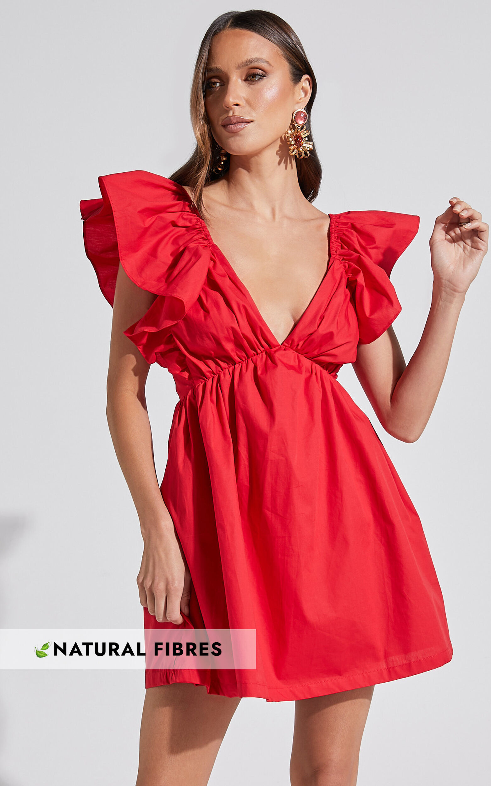 Romanna berry sundae tie neck mini dress store