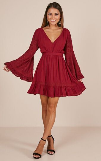 Grow And Behold Dress In Wine