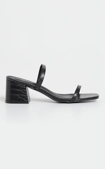 Therapy - Goldie Heels in Black Croc