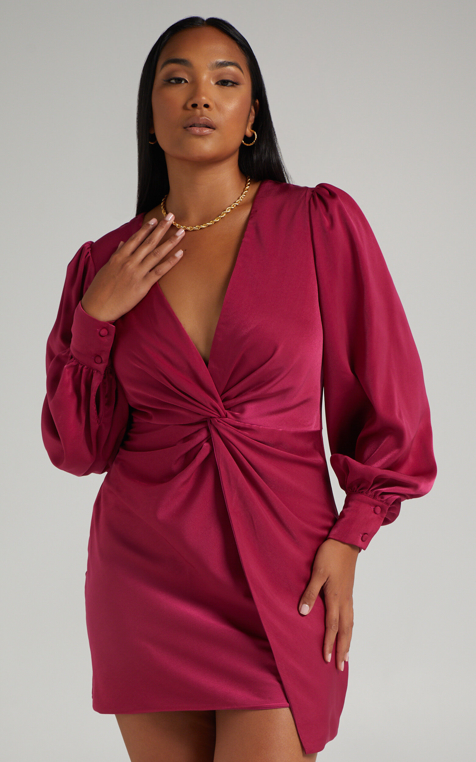Missguided twist front mini dress shop