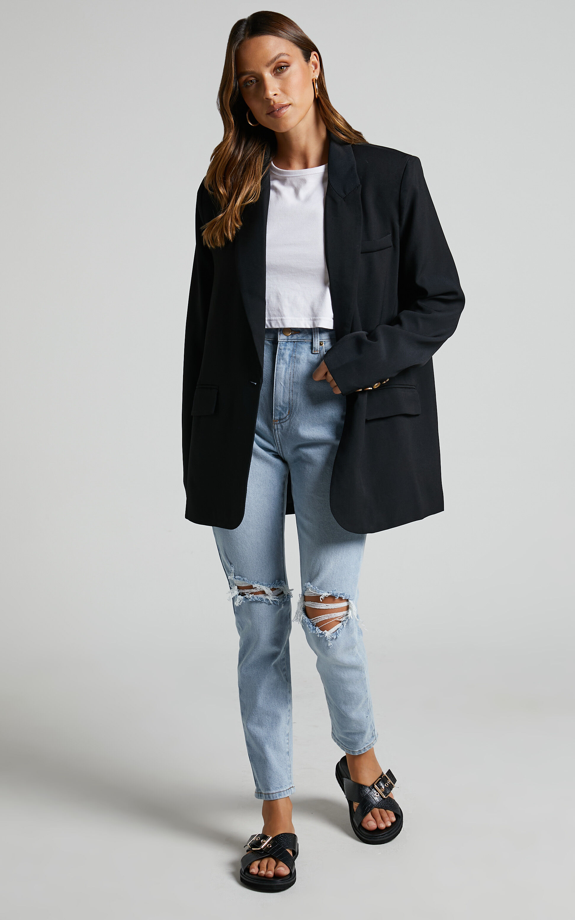H & m best sale black blazer