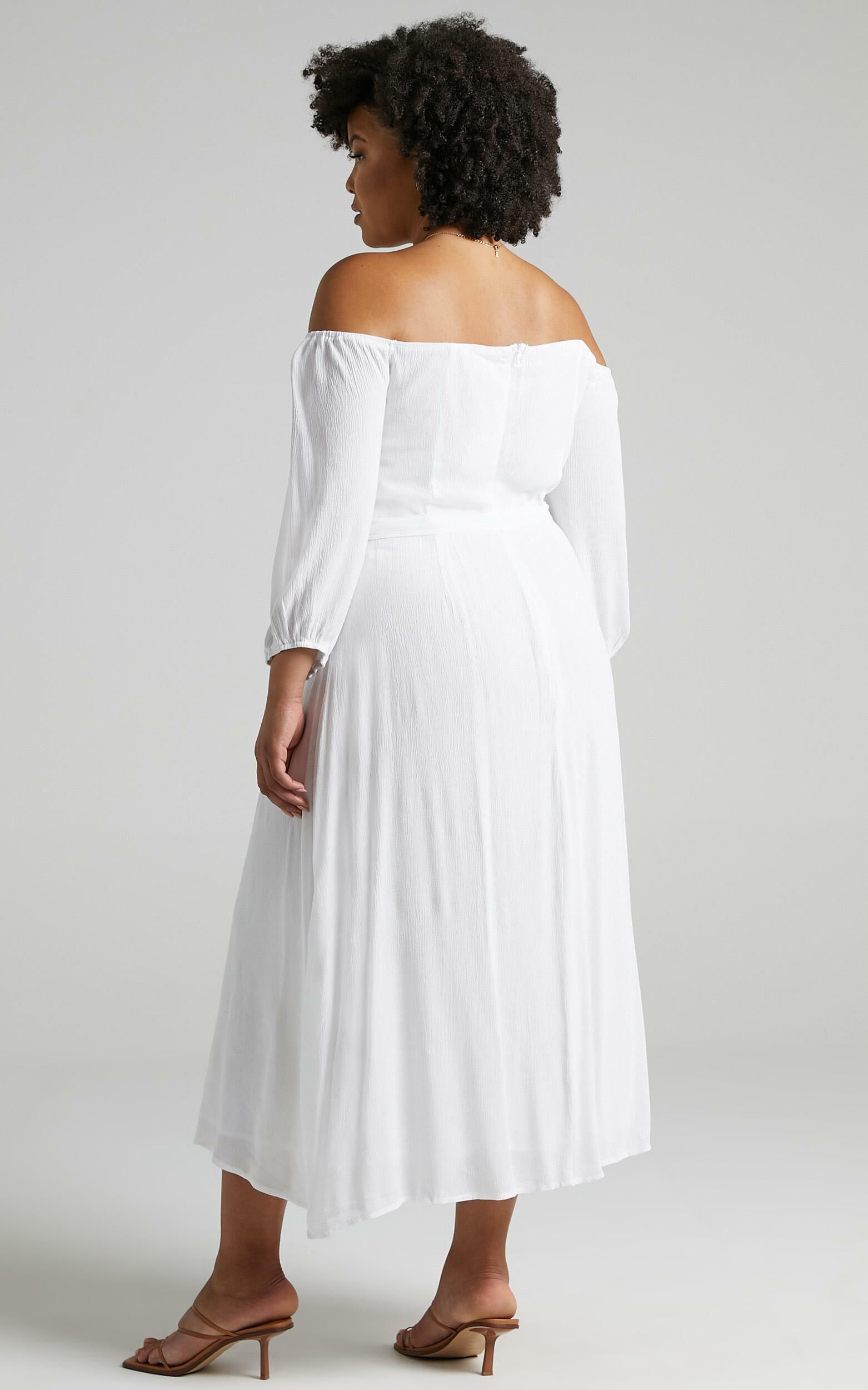 White linen button through on sale dress
