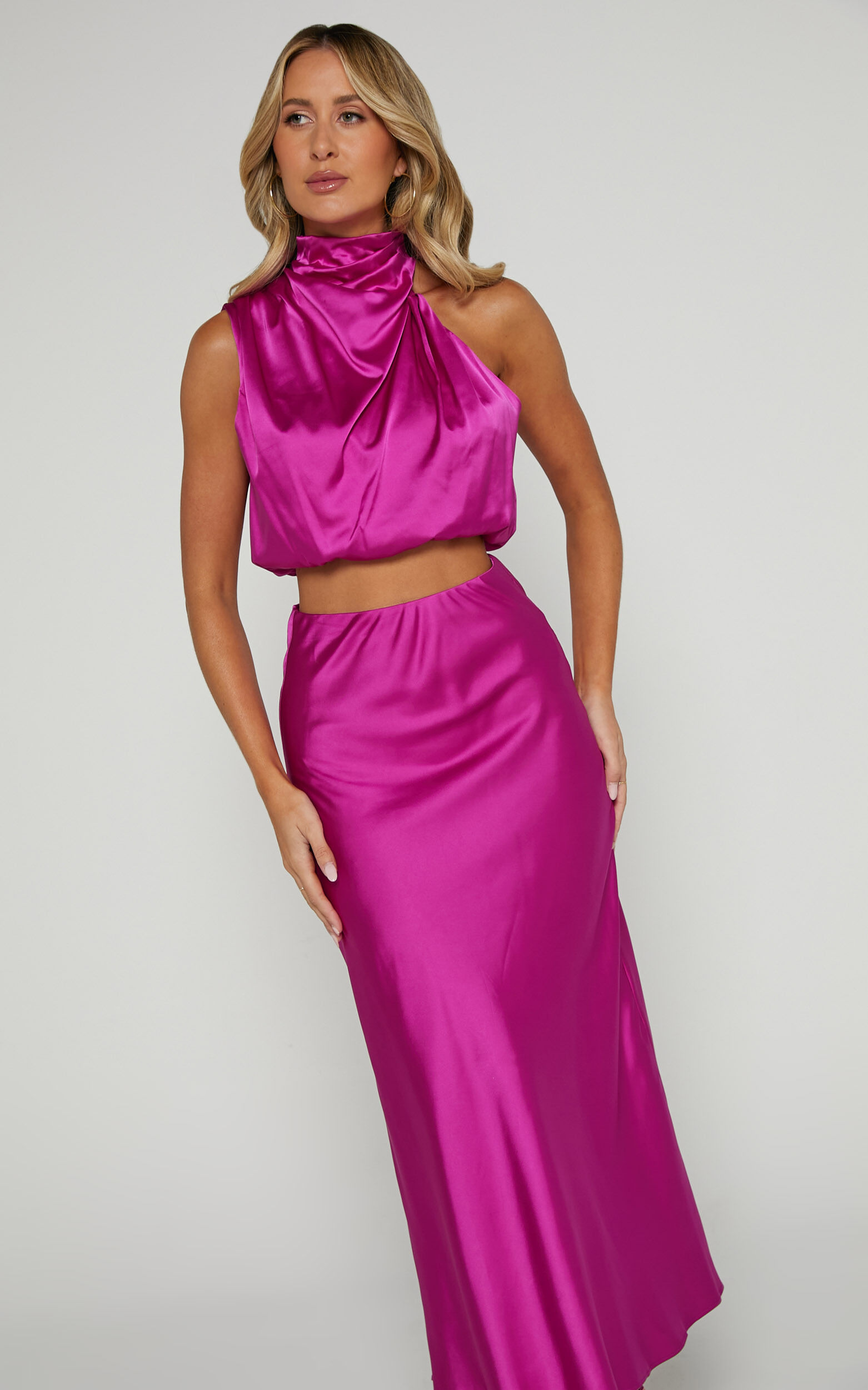 Kimora Two Piece Set Halter Neck Top and High Waisted Skirt Two