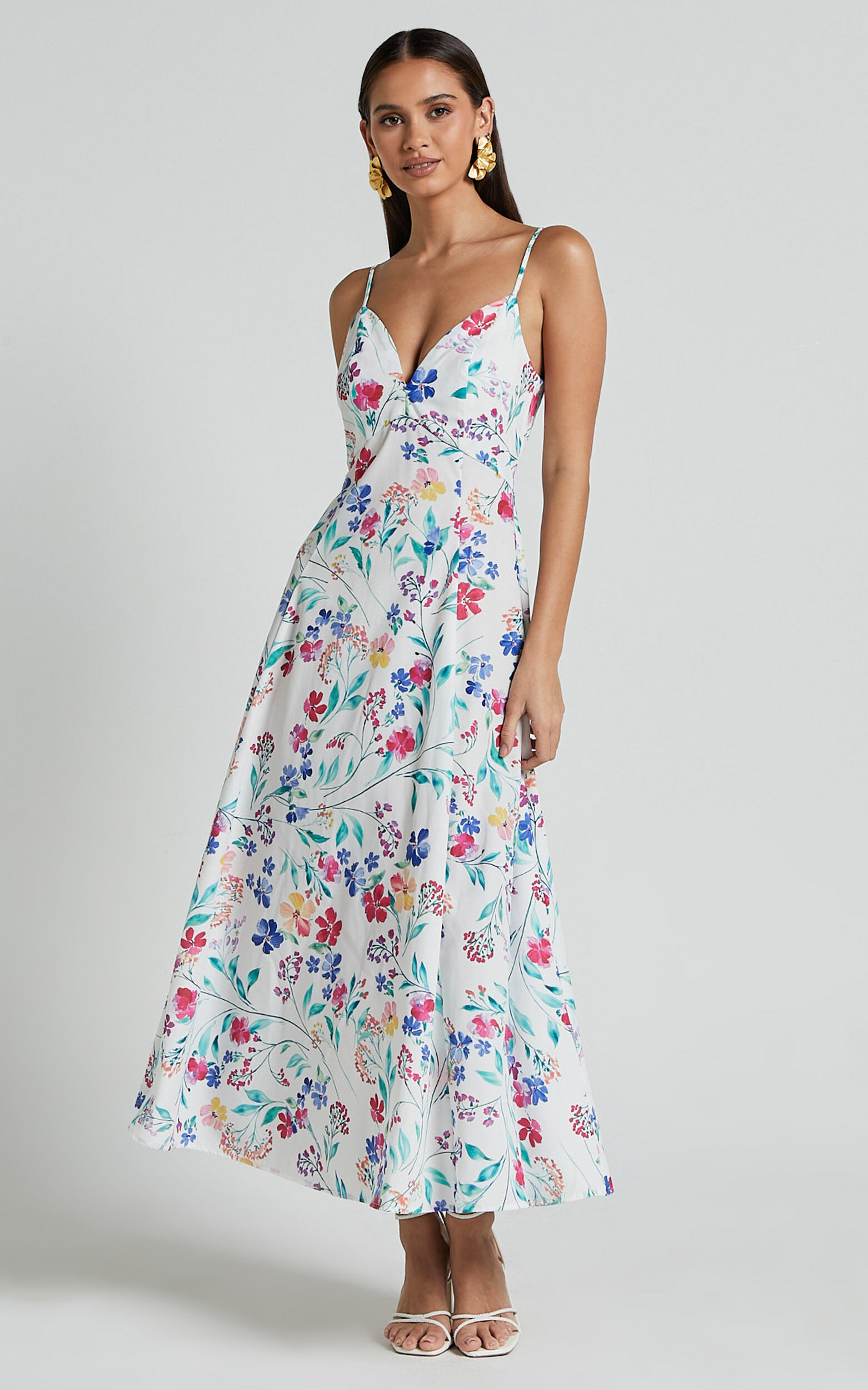 Peony print dress clearance