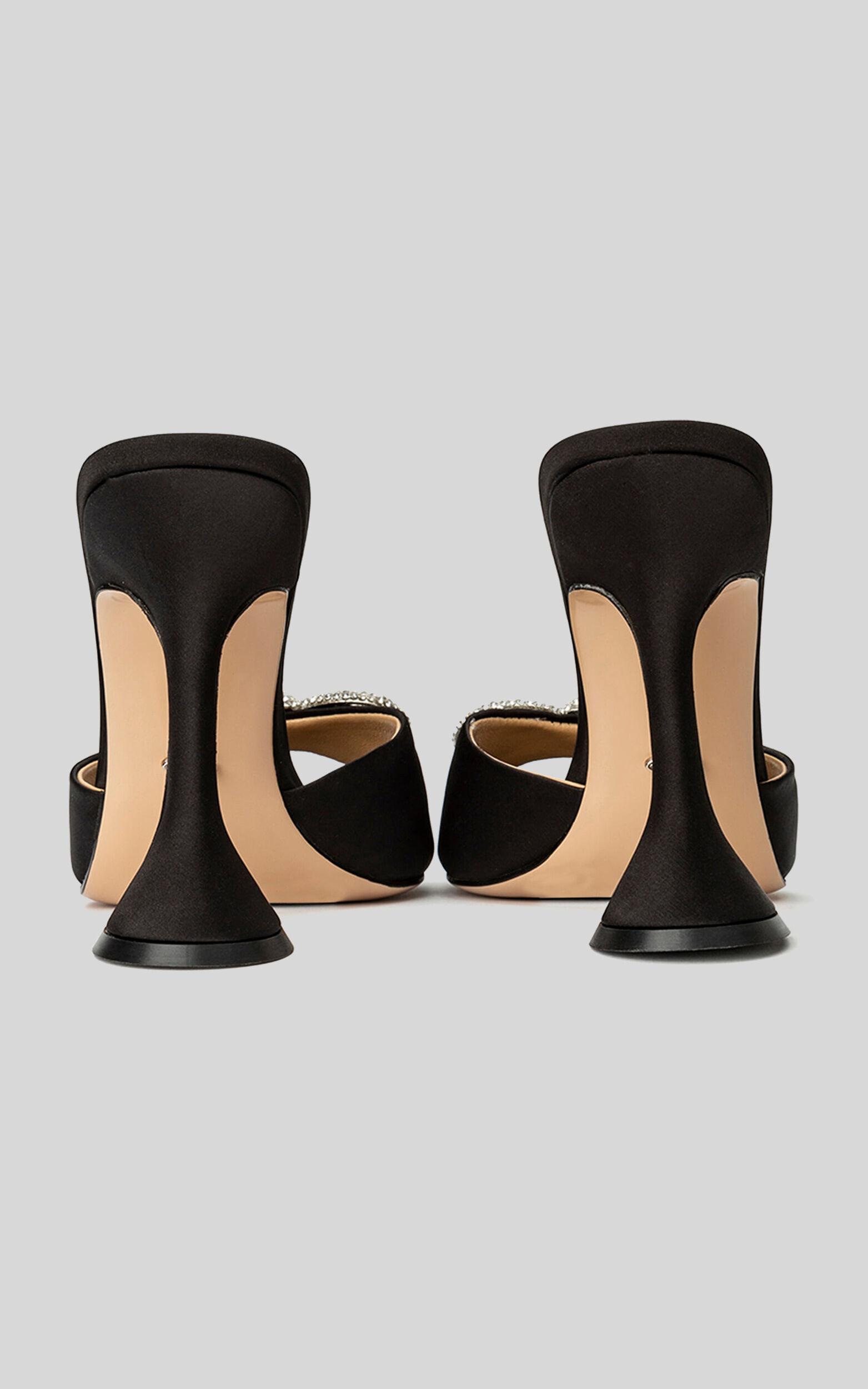 TONY BIANCO MONTANA MULE in Black Satin Showpo