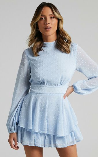 Bottom Of Your Heart Playsuit in Light Blue