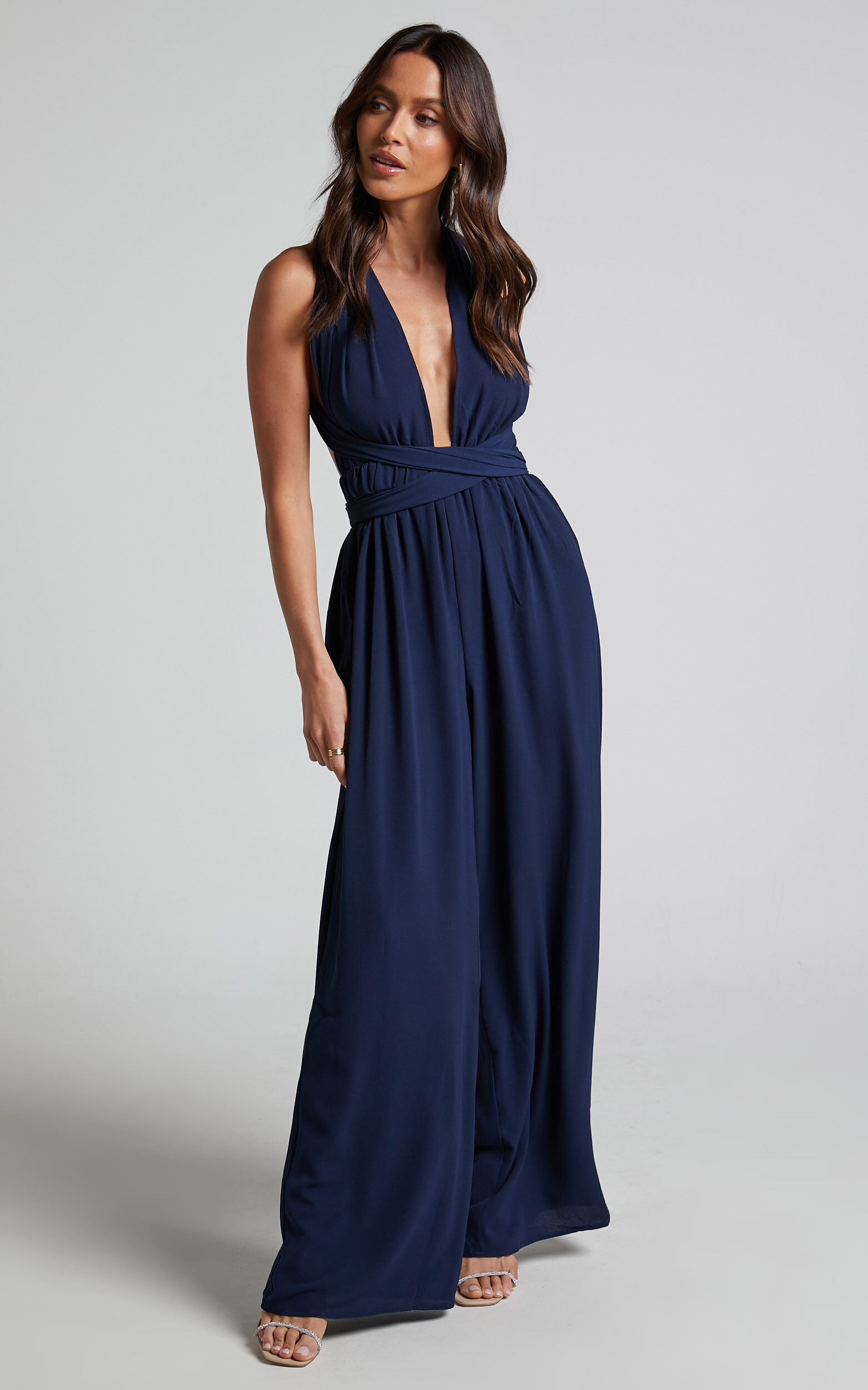 Showpo navy jumpsuit top