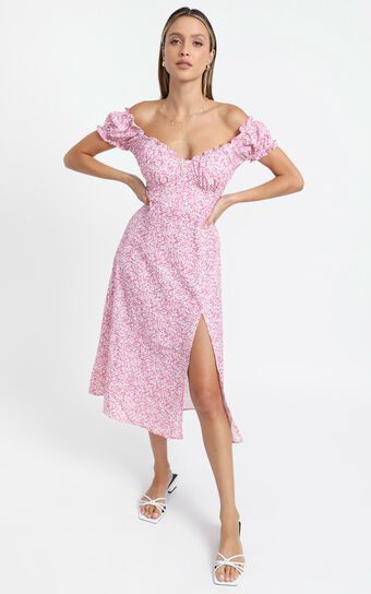 Margo Dress in Pink Floral