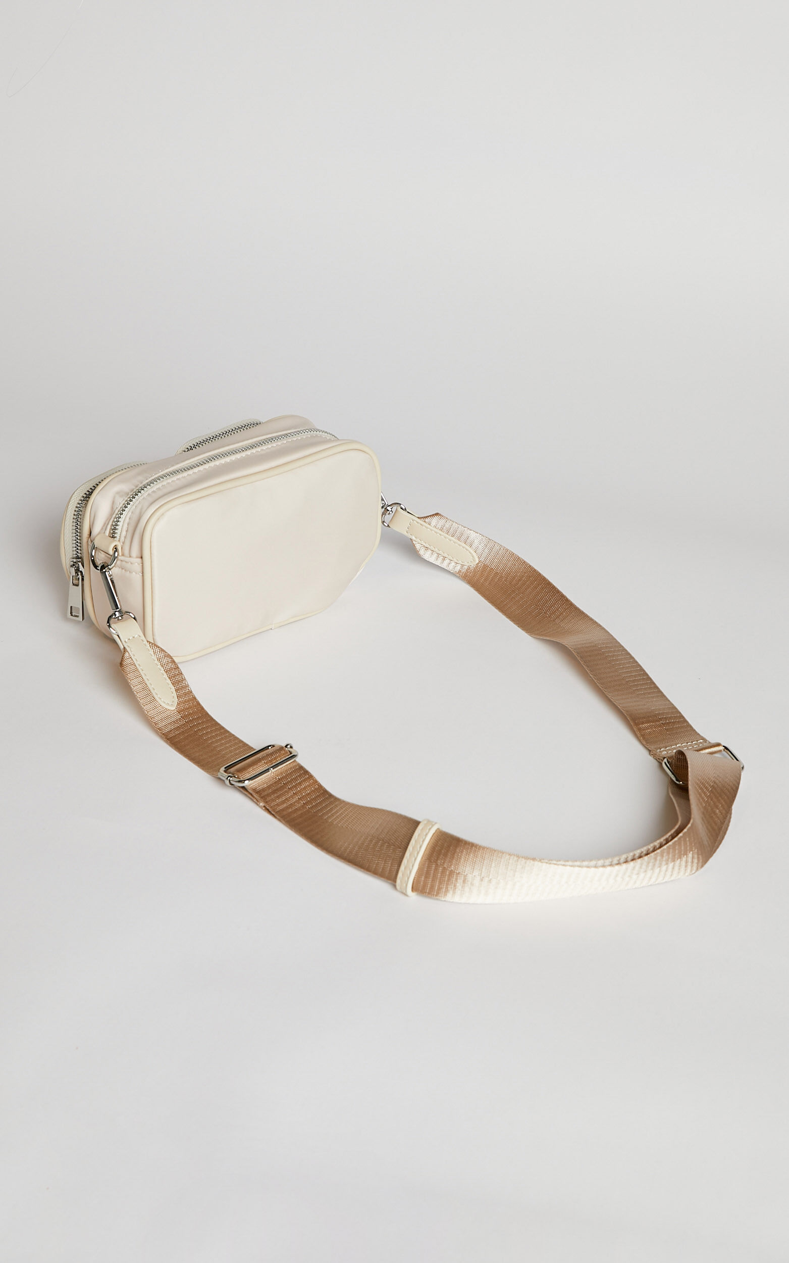 Peta and Jain - Lala Bag in Bisque Nylon / Silver | Showpo