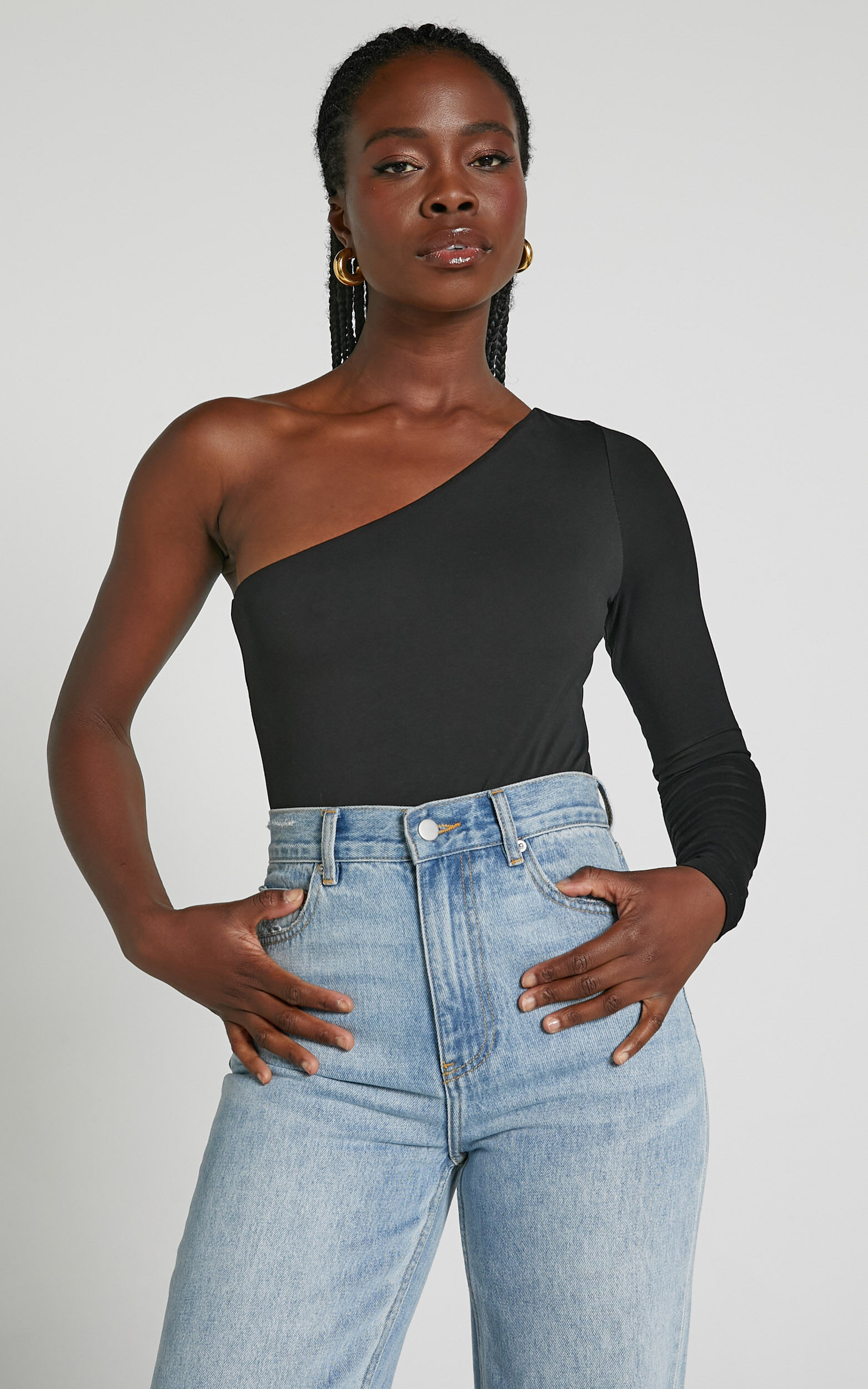 One shoulder long sleeve bodysuit new arrivals