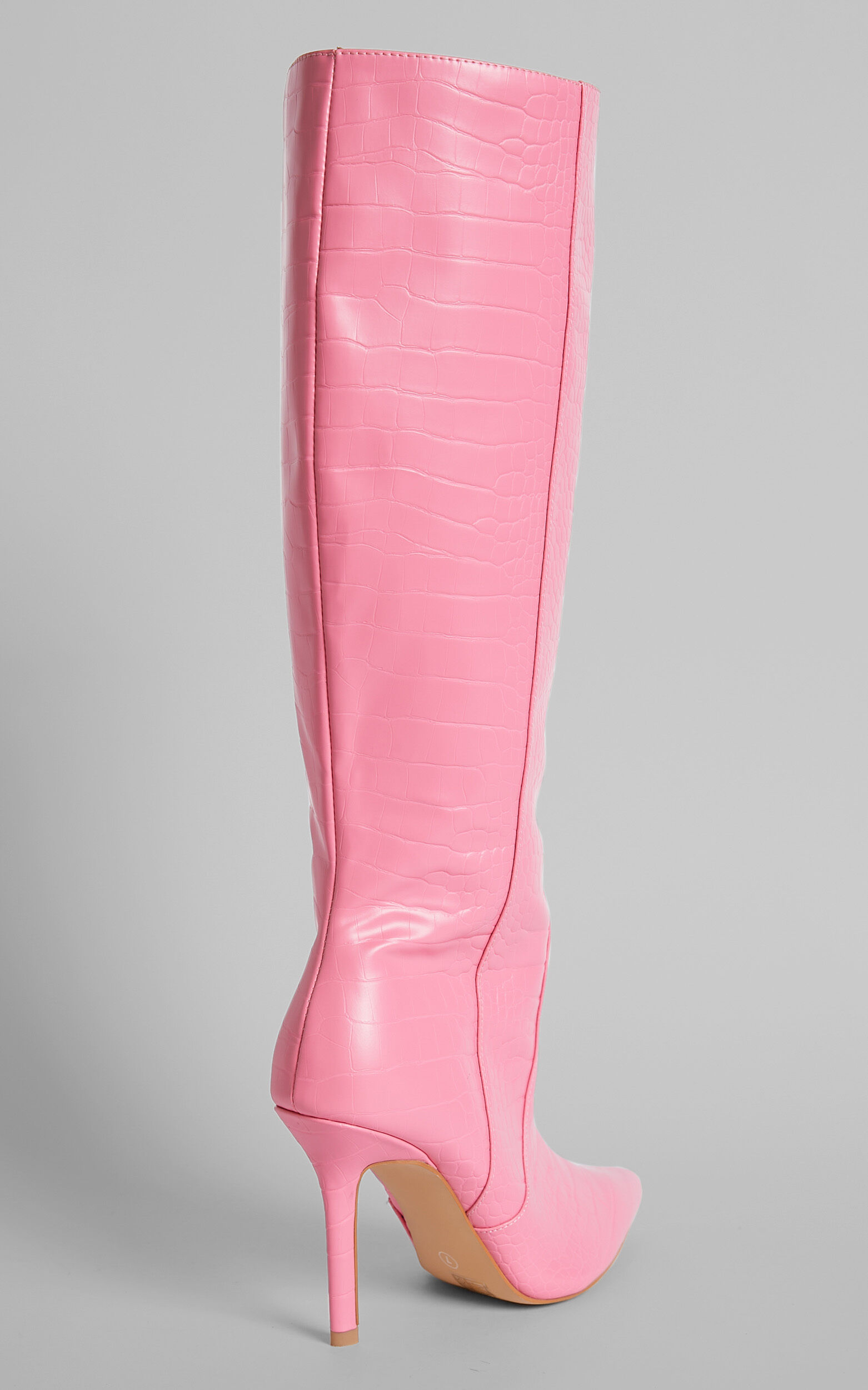Pink croc boots cheap