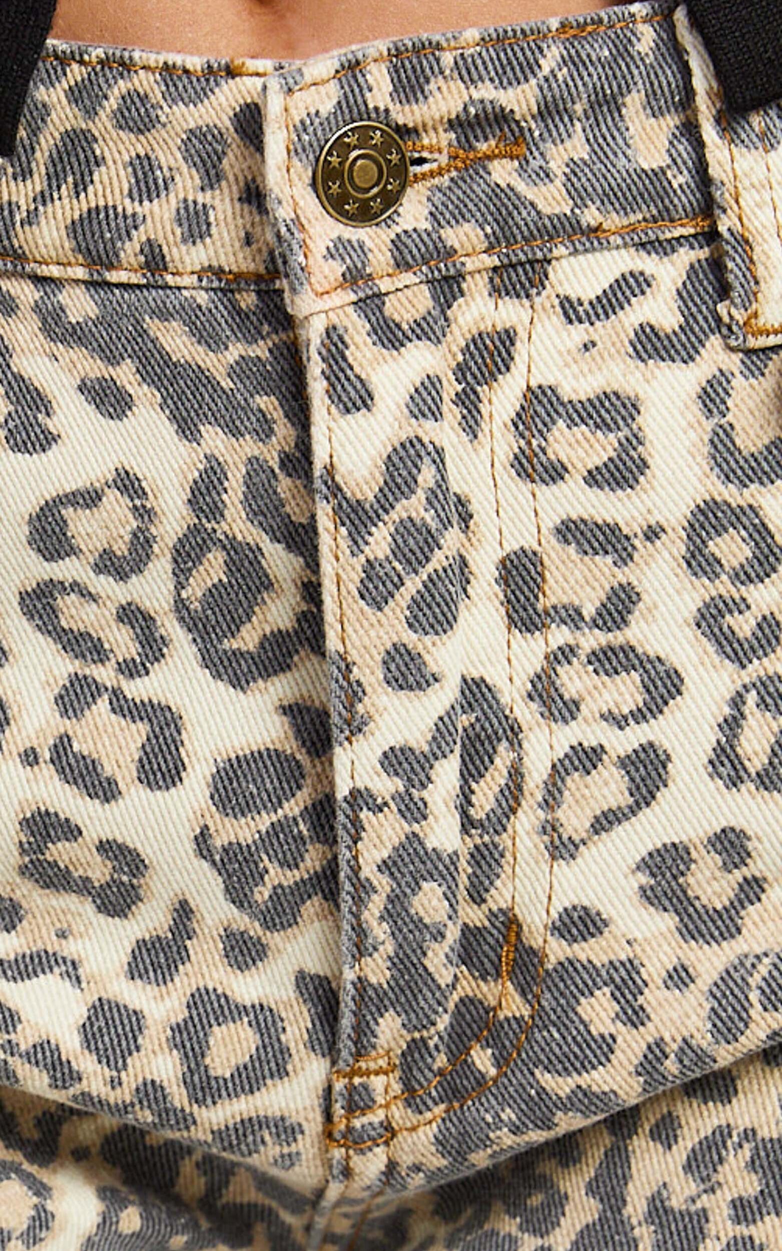 Lioness - Horseshoe Jean in Leopard Fade | Showpo USA
