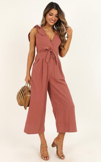 Endless Circling Jumpsuit in Dusty Rose 