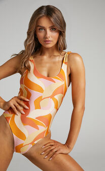 Malik One Piece - Low Back One Piece in Summer Swirl