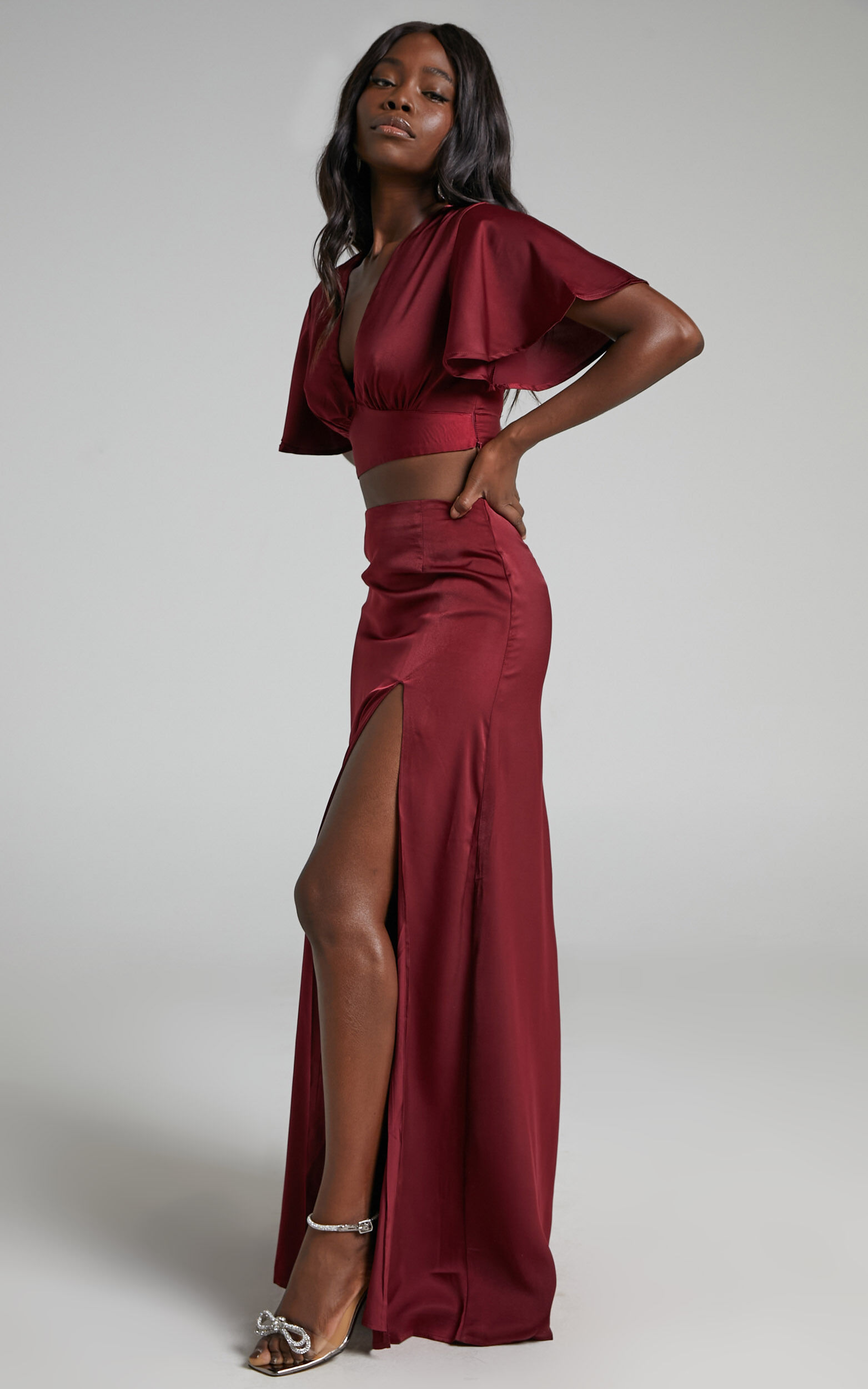 Formal crop top with sleeves 2025