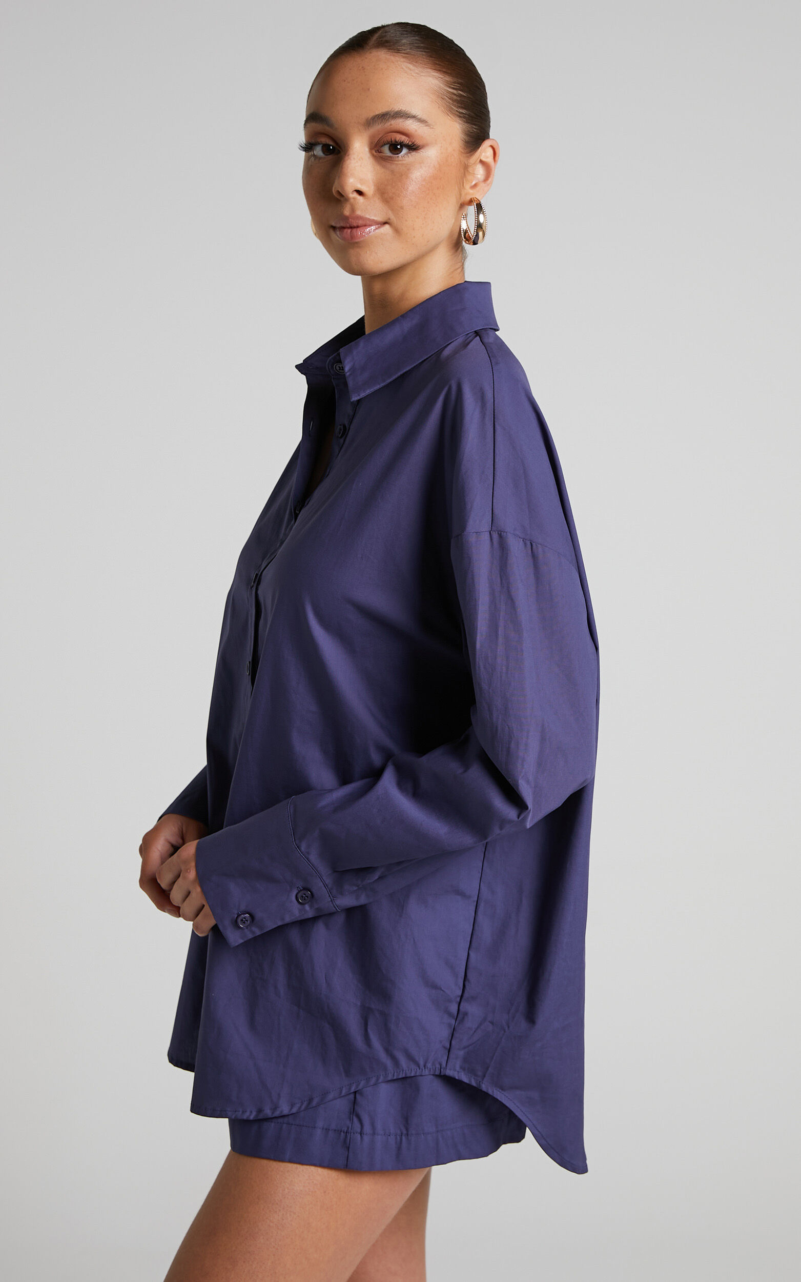 Terah Shirt - Button Up Shirt in Icy Blue | Showpo