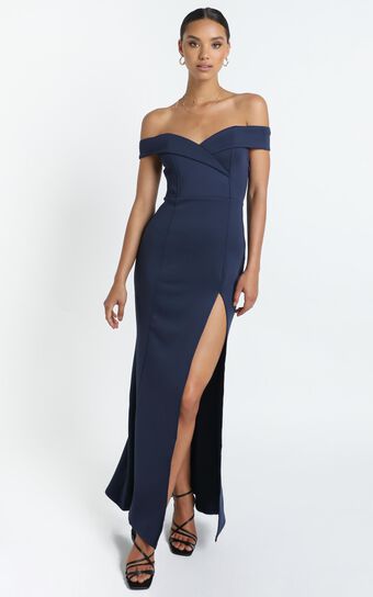 One For The Money Dress In Steel Blue
