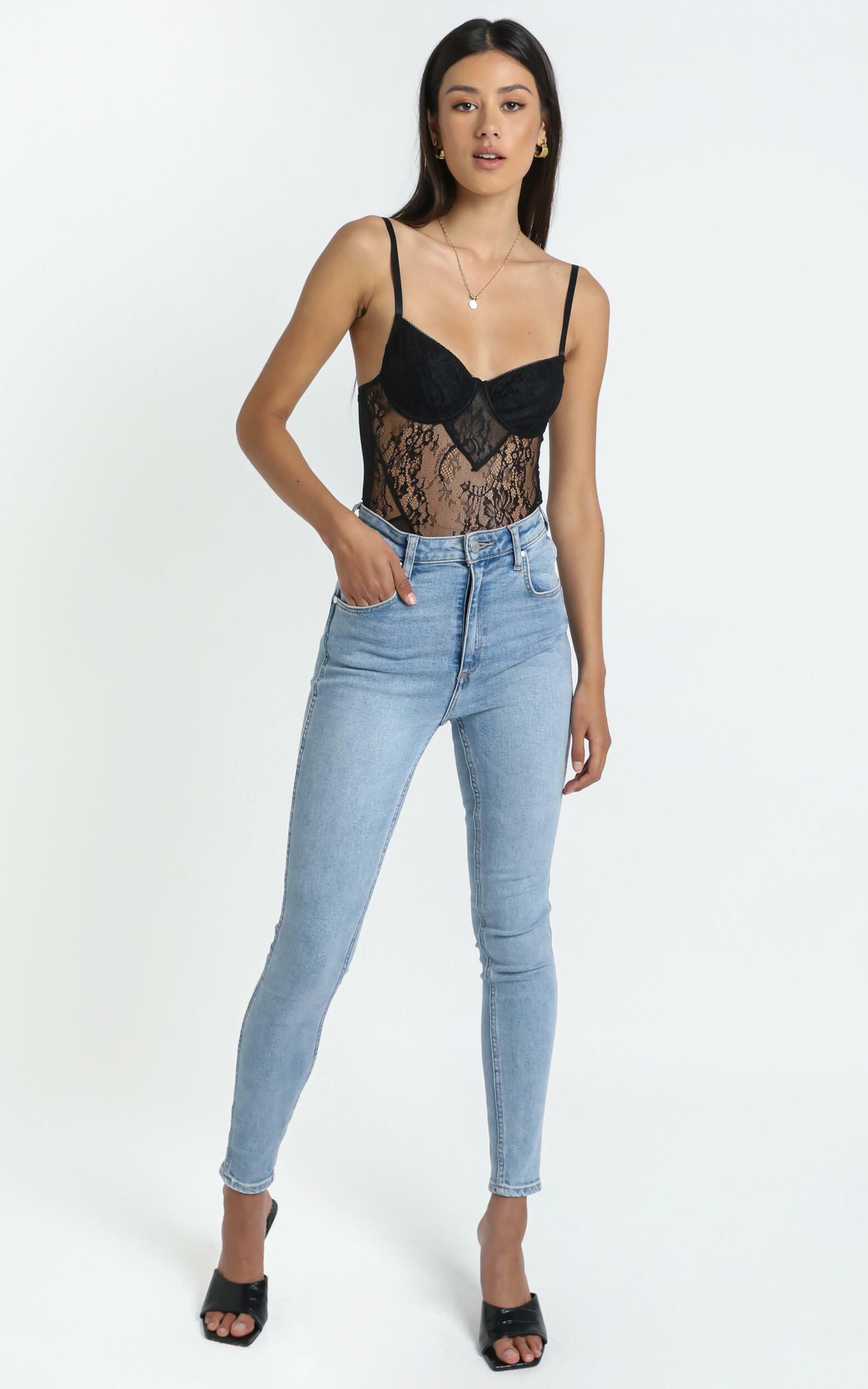 Tobi Bodysuit in Black Lace Showpo
