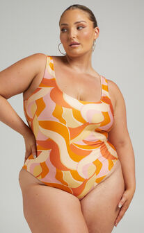 Malik One Piece - Low Back One Piece in Summer Swirl