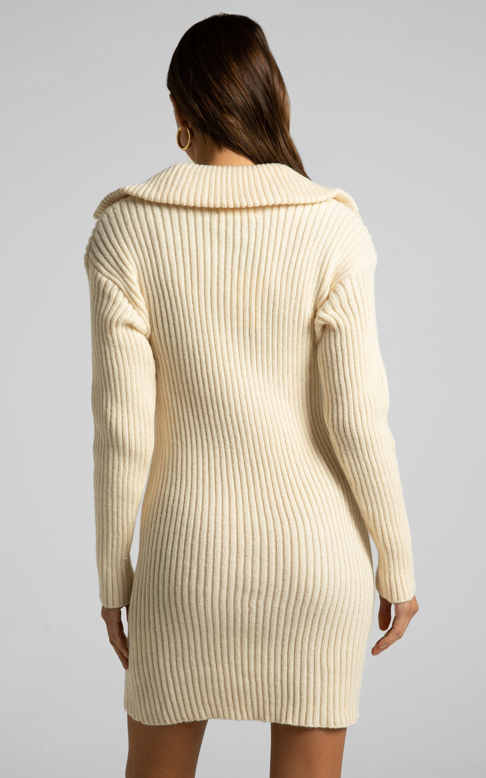 Half Zip Knit Mini Dress herlipto - ファッション