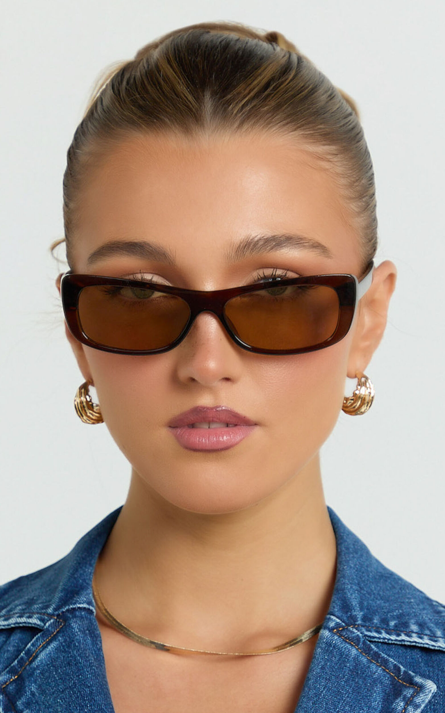 Megan Sunglasses - Cat Eye Sunglasses in Brown - NoSize, BRN1