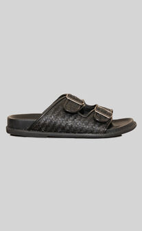 James Smith - Sardinia Slide in Black Woven