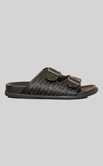 James Smith - Sardinia Slide in Black Woven