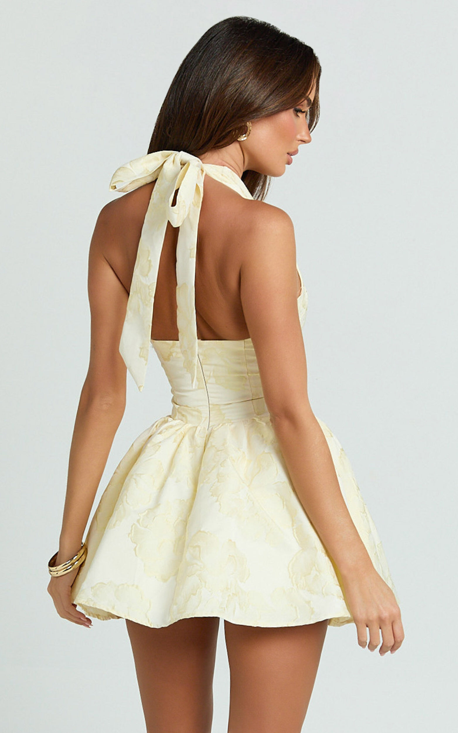 Maddy Mini Dress - Square Neck Halter Fit And Flare Dress in Maddy Mini Dress - Square Neck Halter Fit And Flare Dress in